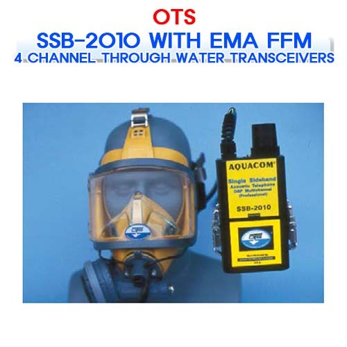 [OTS] 오티에스 다이버국 4채널 SSB-2010/EMA2 (SSB-2010 4 CHANNEL THROUGH WATER TRANSCEIVERS WITH EMA FULLFACE MASK INDUSTRIAL DIVING ACCESSORIES) 소통마켓 산업잠수 용품