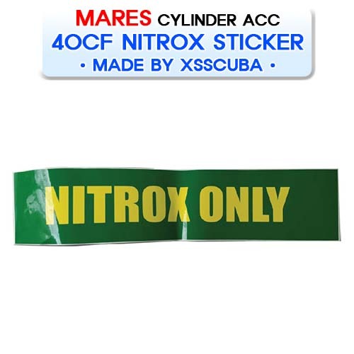40CF 나이트록스 스티커 [MARES] 마레스 XSSCUBA 40CF NITROX STICKER