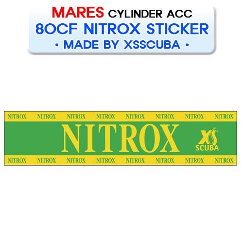 80CF 나이트록스 스티커 [MARES] 마레스 XSSCUBA 80CF NITROX STICKER